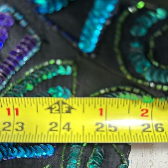 Laurence Kazar Vintage Silk Sequin Top Glam Partywear 3X Holiday Sparkle - Picture 15 of 16